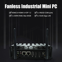 Mini PC industriel sans ventilateur avec Intel Core I5 faible puissance 15W TDP triple affichage double kiosque LAN client mince bureautique
