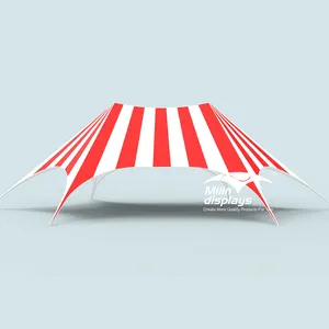 Custom Pavilion Double Pole StarShade Tent Red and White Striped Party Tent Outdoor Event Tent