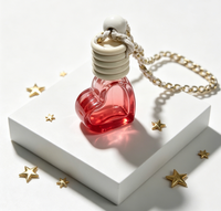 Flacon diffuseur de parfum en verre de haute qualité 5 ml pour voiture, vente en gros, avec bouchon à vis, emballage de parfum en pendentif, logo personnalisé imprimé à l'écran