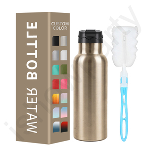 Custom Logo Vacuum <b>Flasks</b> <b>with</b> <b>Straw</b> Lid BPA-free Stainless Steel Travel Sport Water Bottle for Gift - Product Image 6