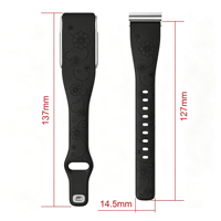 Tali Jam Tangan HMJ Silicone Laser Engraving untuk Whoop 5.0 MG Band, Ringan, Bernapas, Motif Bunga, Kemasan Kustom, Logo