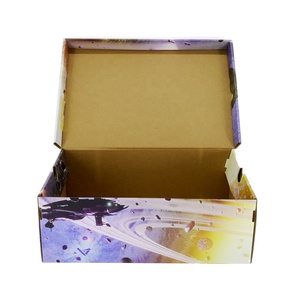 Custom CMYK Printed Corrugated Shoe Cardboard Packaging Box for Retail Display and Brand Promotion - Product Image 1