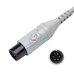 สาย ECG แบบตรงโดยไม่ใช้ความต้านทาน5คลิปต่อสายไฟ ECG แบบชิ้นเดียว IEC Aha - Product Image 3