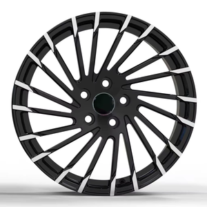 Nuevas Llantas Deportivas de Aleación de Aluminio Forjado con Acabado Cepillado Negro Brillante, PCD 5x114.3mm, de 17-22 Pulgadas, Multirradio, para 3 Autos de Pasajeros - Product Image 1