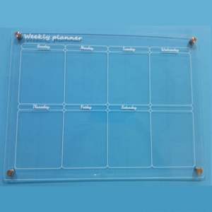 Calendrier mensuel magnétique en acrylique transparent personnalisé Raybin, grande forme, imperméable, pour réfrigérateur - Product Image 2