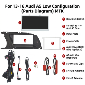 Autoradio Android 8,8 pouces pour Audi Q5 2013-2016, double système, écran de navigation GPS Android Auto d'origine - Product Image 3