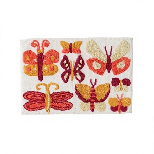 Tapis de bain touffetés en pur coton avec assurance papillons personnalisés tapis de sol de salle de bain longue et durable prix de gros par ITHL - Product Image 1