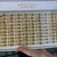 JXX Grosir Cincin Jari Wanita Vintage Lapis Emas Kuningan Murah Campuran untuk Perhiasan Pernikahan Pertunangan Grosir