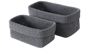 Cestas <span class=keywords><strong>de</strong></span> cuerda <span class=keywords><strong>de</strong></span> <span class=keywords><strong>ganchillo</strong></span> colgantes <span class=keywords><strong>de</strong></span> color redondo hechas a mano - Product Image 5