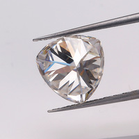 Moissanite blanche en vrac, taille triligne D VVS1, 1 à 5 carats, taille brillant, pour la fabrication de bijoux, vente en gros
