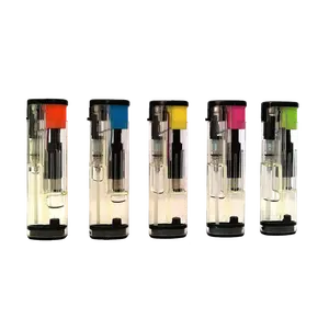 Factory wholesale windproof lighters disposable refillable transparent electronic gas lighter