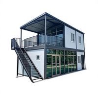 Mini-maison modulaire en conteneur, villa préfabriquée de luxe en acier, prête à être expédiée pour séjour en resort ou dans un jardin
