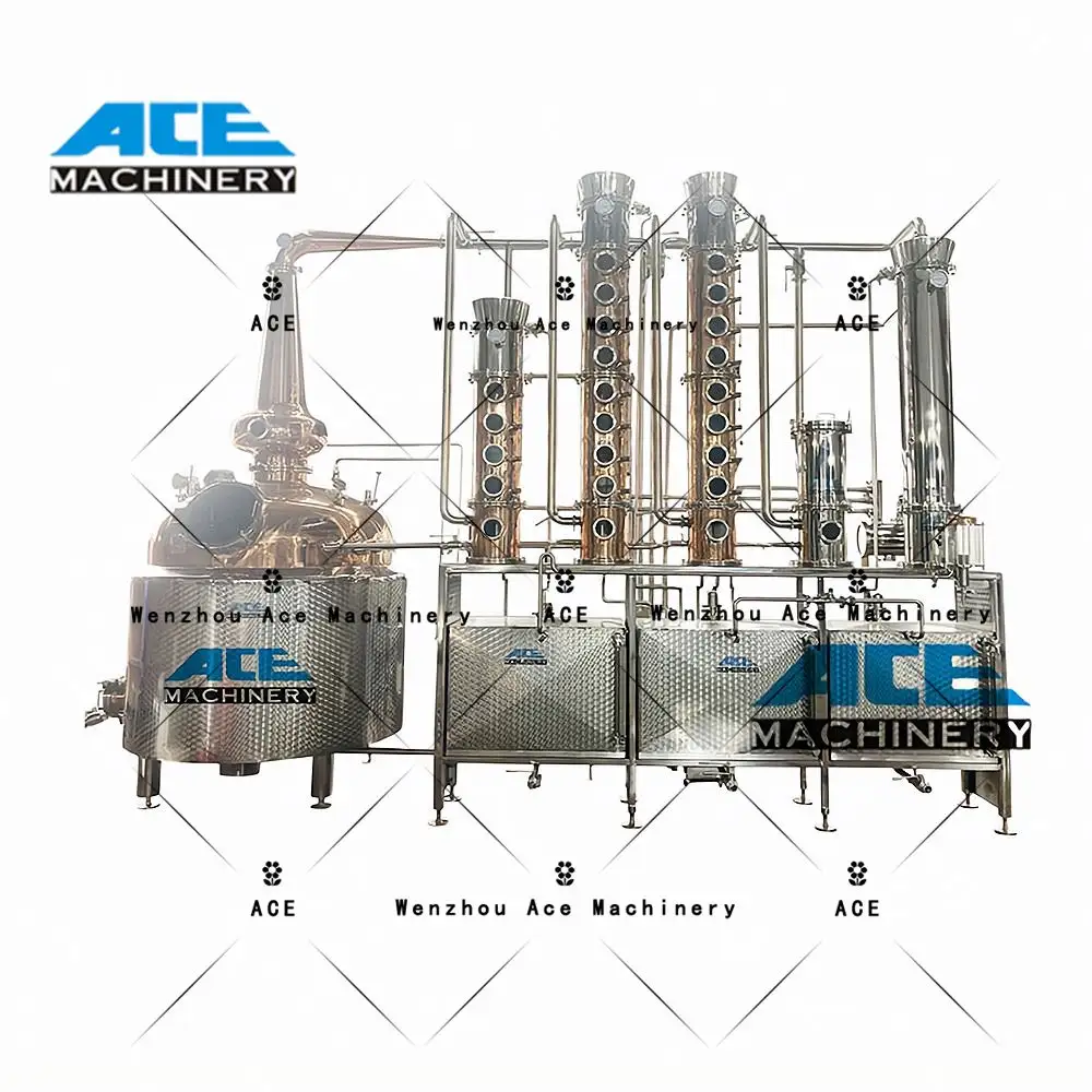 Ace Stills 1000L bakır votka alkol damıtma bakır damıtma kazan damıtma ekipmanları satılık