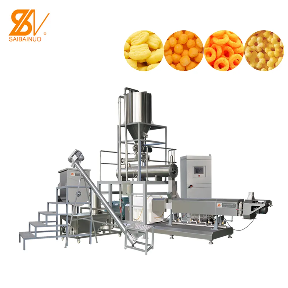pulvergussmaschine automatische maschine für gepolsterte getreide snacks würzgerichtsmaschine kugel snacks lebensmittelproduktionsanlage
