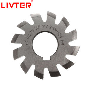 Fraise à denture simple en acier rapide revêtu d'étain LIVTER OEM, fraise à denture d'engrenage, fraise à denture d'engrenage frontale, 22 mm # 1-8 - Product Image 2