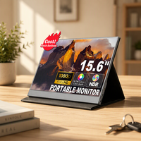 Écran d'extension portable ultra-fin 15,6 pouces OEM & ODM, moniteur IPS LED LCD avec interface USB-C 1080P, directement de l'usine