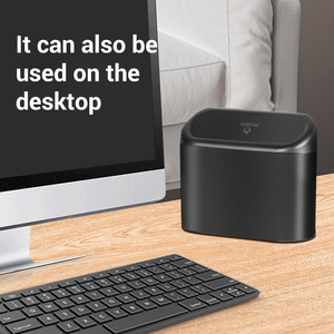 Caja de almacenamiento multifuncional para cubo de basura de coche, Mini organizador de respaldo de silla colgante lateral, Material plástico para uso de asiento de coche con tapa - Product Image 6