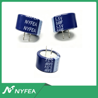 Super Capacitors 5.5V 0.1F,0.22F,0.33F,0.68F,1F Button-style Rapid Charge and Discharge for Energy Storage in Stock