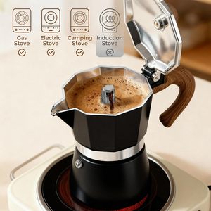 Cafetera Moka de Aluminio para Espresso, Cafetera Italiana, en Oferta - Product Image 2