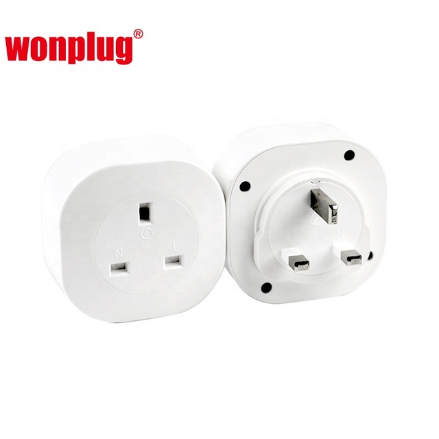 Uk Standard Enchufe Inteligente Wifi Wireless Smart Plug Enclosure Work With Alexa and Google Home Tuya Plug Oem