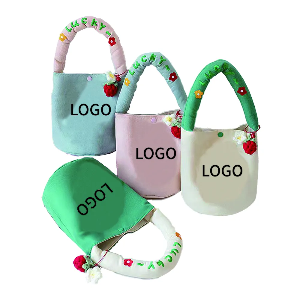 Mini Cotton Canvas Tote Bag Customizable Reusable Shopping Bag Eco-friendly Cotton Custom Tote Bag Women Handbags