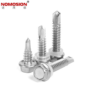 Tornillos autorroscantes de cabeza hexagonal NOMOSION ST6.3 de 25 mm con arandela para metal, rosca derecha, medida imperial - Product Image 1