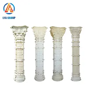 Пластиковая форма в виде колонны из римского камня, литейные формы для гипса, цемента, столба, для продажи