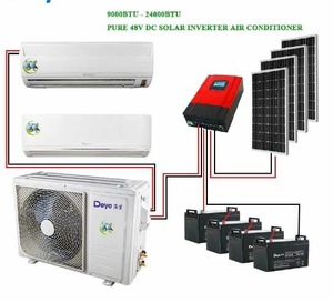 Climatiseur solaire DC 48v 9000btu système de climatiseur solaire hors réseau 12000btu 18000btu disponible - Product Image 1
