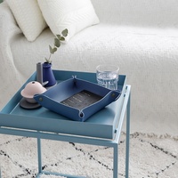 Plateau de rangement pliable en cuir PU pour monnaie, bonbons, bijoux, pour la maison, l'hôtel et les voyages