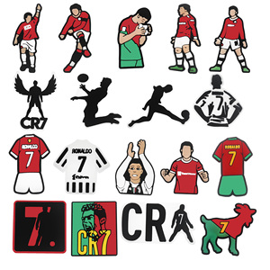 Breloques Sabots de Fan de Football Sportif Étoile de Football Cristiano Ronaldo Équipe de Football Breloques de Chaussure PVC Vente en Gros Breloques Sabots d'Équipe Sportive - Product Image 1