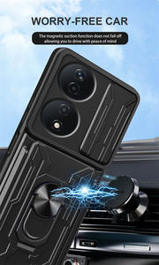 Armor Card Slot Holder <span class=keywords><strong>Funda</strong></span> de teléfono para <span class=keywords><strong>Huawei</strong></span> Pura 70 Pro 80 Mate 60 <span class=keywords><strong>Nova</strong></span> Y91 Y90 Ventana deslizante magnética Kickstand Case Fundas - Product Image 2