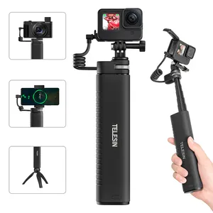 Telesin güç bankası güç el kavrama için Selfie sopa, DJI ve Insta360 aksiyon kameraları ve cep telefonları