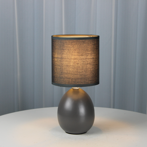 Libro personalizzato stile moderno luce camera da letto piccolo Standard uovo nero Base in ceramica fatta a mano <span class=keywords><strong>paralume</strong></span> in tessuto AC alimentato a casa - Product Image 5