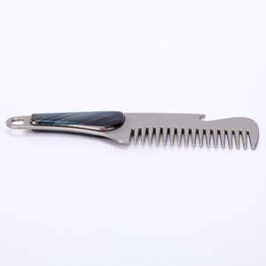 Peigne à barbe en acier inoxydable, outil de coiffure portable pour hommes, pour tailler et polir, taille 15cm, comme indiqué - Product Image 3