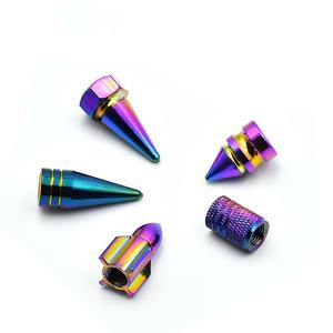 Bouchons de valve colorés en alliage d'aluminium pour voitures et motos, style américain, accessoires pour moto - Product Image 3