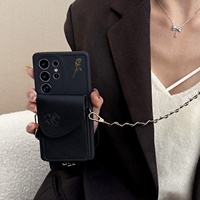 Étui de téléphone en silicone antichoc avec porte-cartes et motif floral pour S26 Ultra, compatible S25 Edge et A72