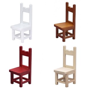 Casa <span class=keywords><strong>de</strong></span> Muñecas a Escala 1:12, Silla Pequeña Moderna y Sencilla <span class=keywords><strong>de</strong></span> Madera Maciza, Modelo F018 - Product Image 1