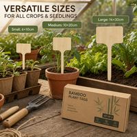 Label Tanaman Bambu Tipe-T Modern Haihua HH236 3 Ukuran - Aksesoris Berkebun Ramah Lingkungan yang Dapat Digunakan Kembali untuk Penanda Taman & Pertanian