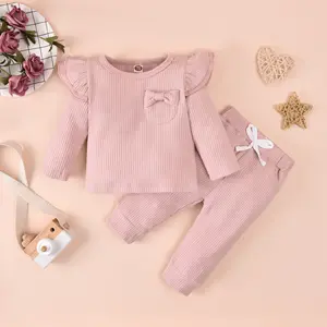 Wholesale Baby Girls Clothing Set 2pcs Long Sleeve + Pants Sport Suit Spring Autumn Toddler Children Casual Tracksuit Outfit