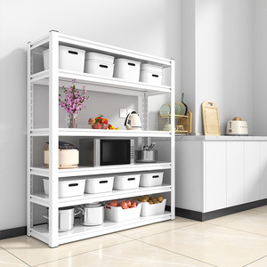 Kitchen Storage Rack 5 Tier Adjustable Steel Shelving Unit Multi Function Organizer For Home Kitchen Use - Product Image 1