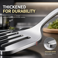 Ensemble d'ustensiles de cuisine en acier inoxydable - Ensemble de 9 ustensiles de cuisine antiadhésifs avec spatule - Meilleurs gadgets et accessoires de cuisine
