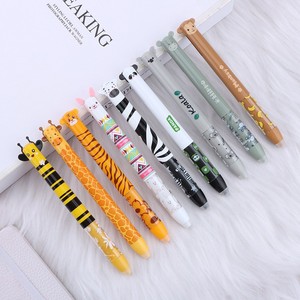 <span class=keywords><strong>Stylo</strong></span> effaçable bicolore 0,5 mm en plastique <span class=keywords><strong>avec</strong></span> motifs d'animaux de dessin animé (tigre, singe, abeille, oreilles d'éléphant) – <span class=keywords><strong>Stylo</strong></span> mignon de grande valeur en boîte - Product Image 1