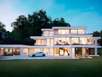 Nouvelle maison préfabriquée en acier, design gratuit, style moderne du milieu du siècle, garantie de plus de 5 ans, villa de luxe, résistance au vent de plus de 121 mph