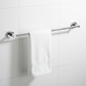 Portasciugamani Moderno da Parete per Hotel, Villa, Appartamento, in <span class=keywords><strong>Ottone</strong></span> con Finitura Cromata/Nero Opaco, Gancio Singolo per <span class=keywords><strong>Asciugamani</strong></span> - Product Image 1