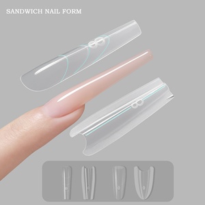 ZHI JIA Profesional, 240 <span class=keywords><strong>Moldes</strong></span> Ovalados para Uñas, Puntas de Uñas de Doble Forma para Extensión Rápida de Poly Gel - Product Image 2