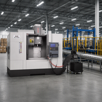 Centre d'usinage vertical automatique CNC robuste 24T avec magazine d'outils, 3 axes, guides en boîtier, commande FANUC pour l'usinage des métaux