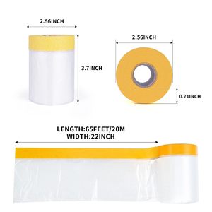 <span class=keywords><strong>Film</strong></span> de <span class=keywords><strong>protection</strong></span> <span class=keywords><strong>transparent</strong></span> souple en PE, imperméable et anti-poussière, pré-collé, ruban <span class=keywords><strong>adhésif</strong></span> de masquage en rouleau pour la <span class=keywords><strong>protection</strong></span> des meubles - Product Image 2