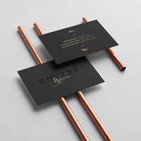 Cartes de visite personnalisées de luxe minimalistes, impression recto-verso, logo en relief, cartes en papier spécial pour logo de marque