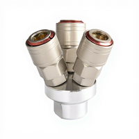 Connecteur rapide de type C à trois voies de type japonais, connecteur rapide pour tuyau d'air, accessoires de pompe à air pour compresseur d'air, vannes