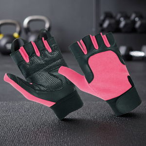 Adjustable Men Women Fingerless Cycling Glove Anti-slip Palm Pad Shockproof Bike Glove Fitness Climbing Leather Gear for Gym Use - Product Image 5